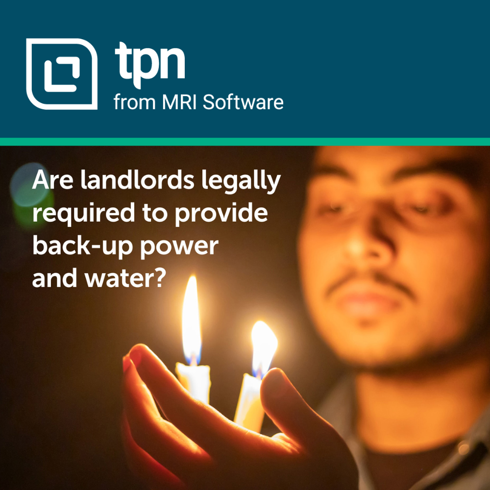 Are landlords legally required to provide backup power and water?